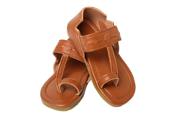 Tan kolhapuris Booties