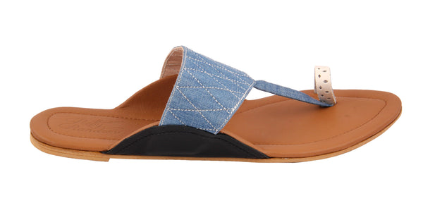 Denim Kolhapuris