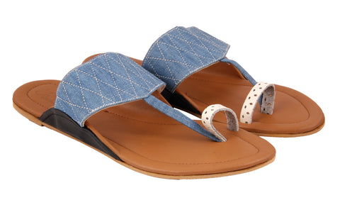 Denim Kolhapuris