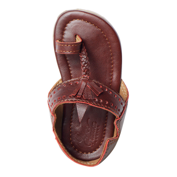Brown Fringe Tassle Kolhapuris